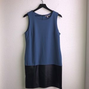 Banana Republic Mixed Media Colorblock Dress Sz 12